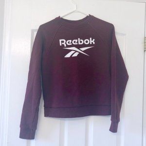 NEW Reebok Burgundy Crewneck Sweater Top